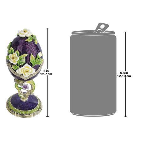 Design Toscano Spring Bouquet Collection Romanov-Style Enameled Egg: Purple Salvia FH24091
